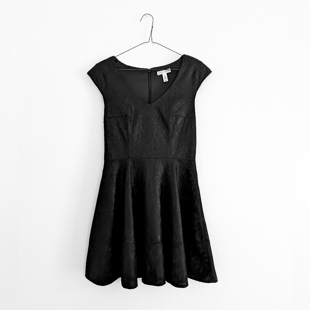 Black Lace Skater Dress